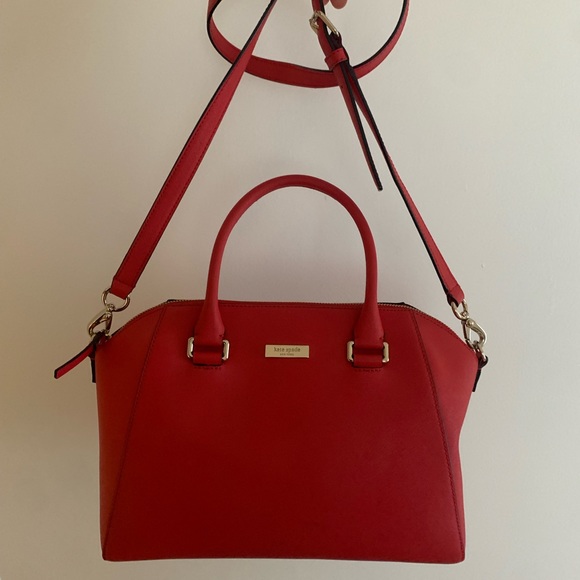 kate spade matching wallet and crossbody-optional bag in hot chili red - Picture 2 of 9